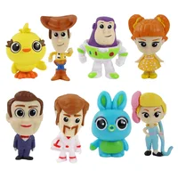2.5-5cm 8pcs/Lot Toy Story 4 Figures Woody Buzz Lightyear Forky Bo Peep Gabby Bunny Ducky Jessie Aliens Model Toys Mini Doll