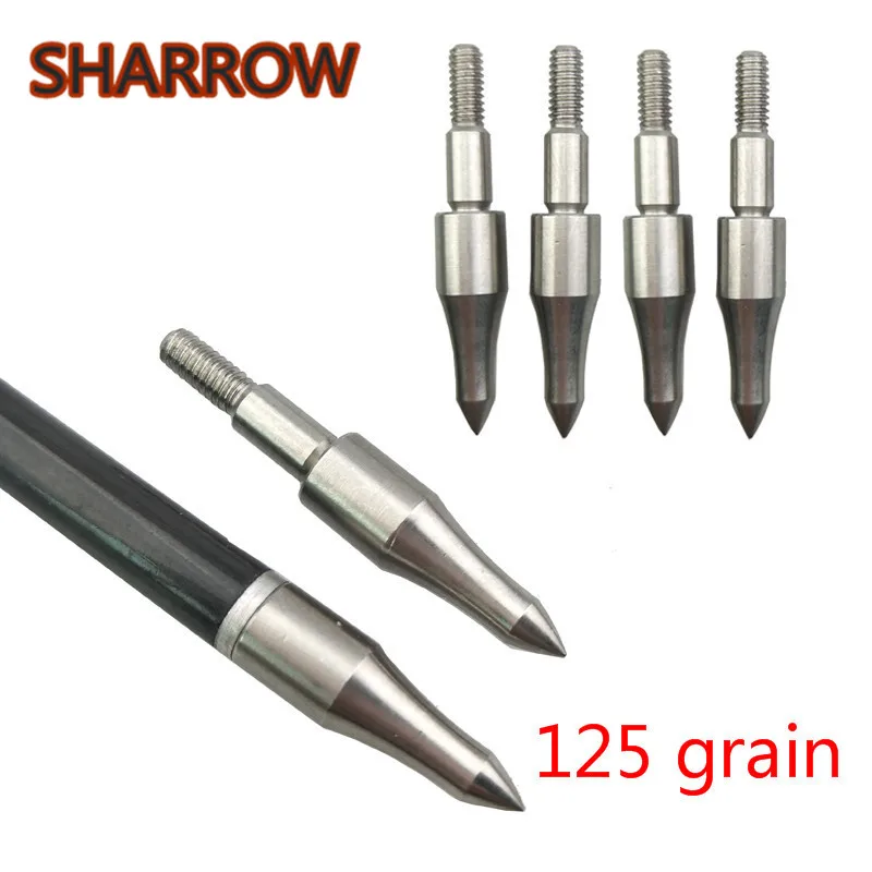 

6/12/24Pcs 125grain Archery Target Arrowhead Field Point Tips Screw-in Arrow Head For Shooting Practice Training Accessories