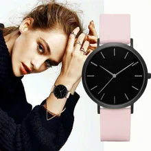 Montre Femme Простые Модные женские часы кварцевые часы кожа ремешок женские часы