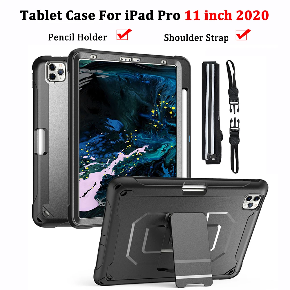 Чехол накладка для iPad Pro 11 чехол 2020 с держателем карандашом плечевым ремнем