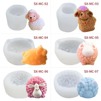 

Handmade Soap Mold 3D Sheep Pendant Keychain Silicone Resin Mold Jewelry Tools