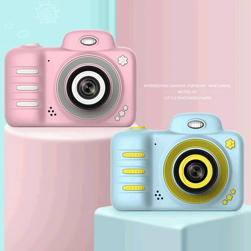 Hot! Kids Camera Mini Children Slr Camera 2.4 inch Screen 8Mp With 16G It Card Dual Lens