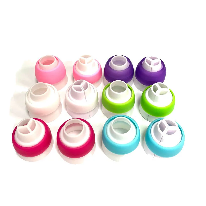 Hot Russian Icing Piping Nozzles Tips Cream Pastry Bag Tricolor Monochrome Converter Cake Decorating Tools Baking accessories01