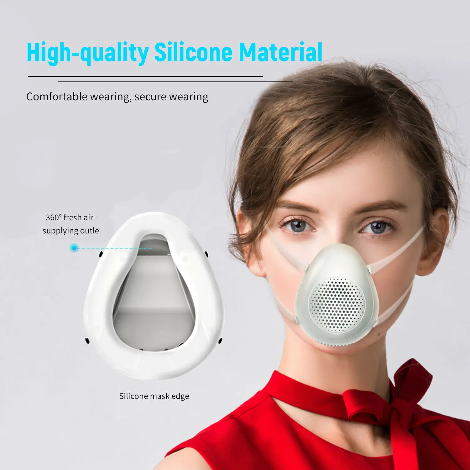 

Reusable Smart Electrical Filter Air white Dusk Face Mask Flu P2 Mask Anti Dust Pollution Facemask PM 2.5 Respiratory Fliters
