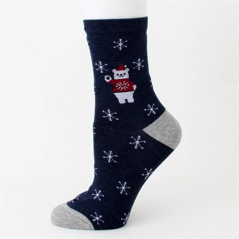 blue socks Горячая распродажа! Женские милые носки с героями мультфильмов; сезон весна-осень-зима; забавные рождественские хлопчатобумажные носки; женские носки с животными - Цвет: blue socks