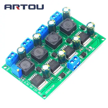 

DC-DC 3A Step Down Power Supply Module Buck Voltage Converter 4CH 3.3V 5V 12V Adjustable Output