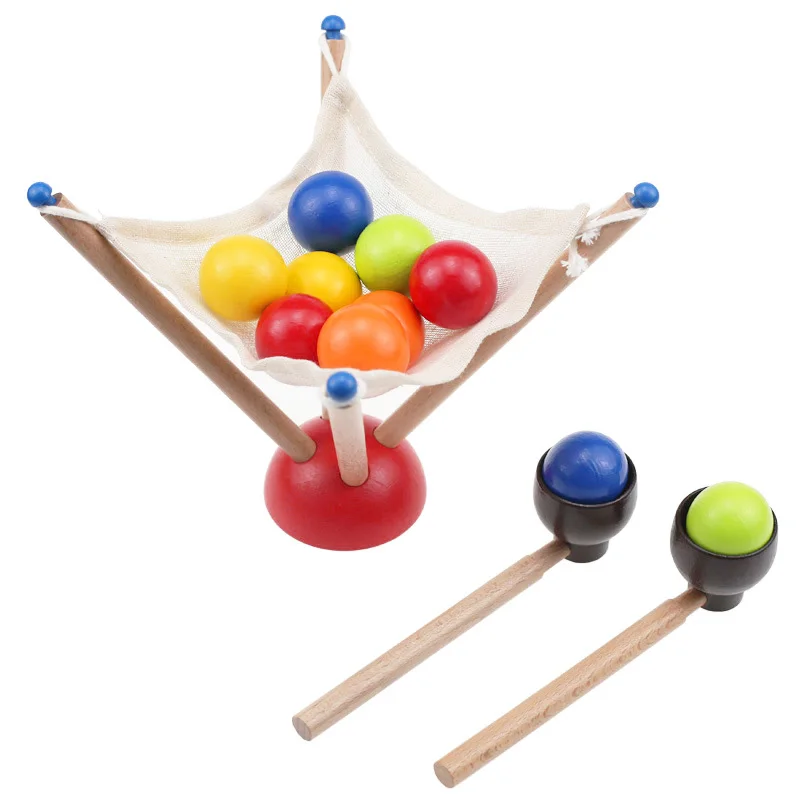 Very best Montessori Toddler Woodball Snatch Smart Games Colorful Balls Grab Balance Exercises Toys Preschool