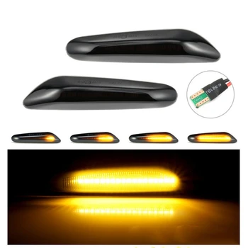 

2x 12V Smoke Led Side Marker Lights Streaming Water Indicator Turn Signal Lights For BMW E90 E91 E93 E60 E87 E82 E46 Free Error