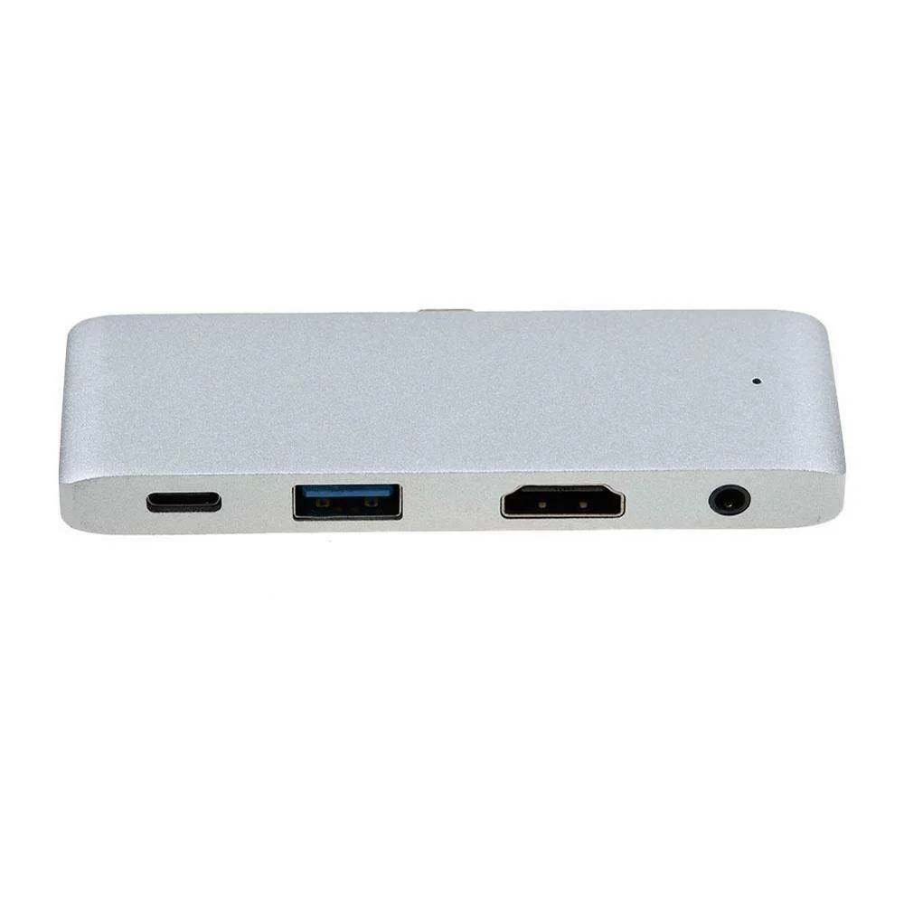 4 в 1 Тип C к USB-C 4K HDMI USB 3,0 3,5 мм аудио концентратор адаптер для IPad Pro разработан износостойкость