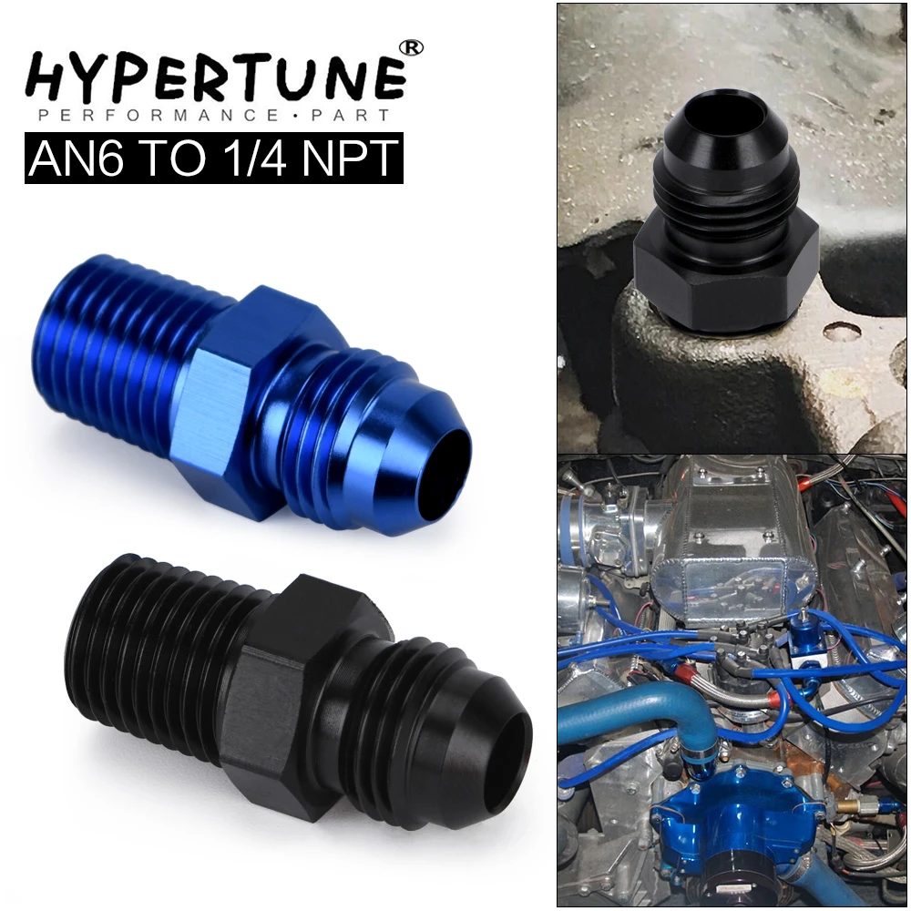Hypertune (an6npt1/4) An6 To 1/4 Npt Straight Adapter Flare Fitting