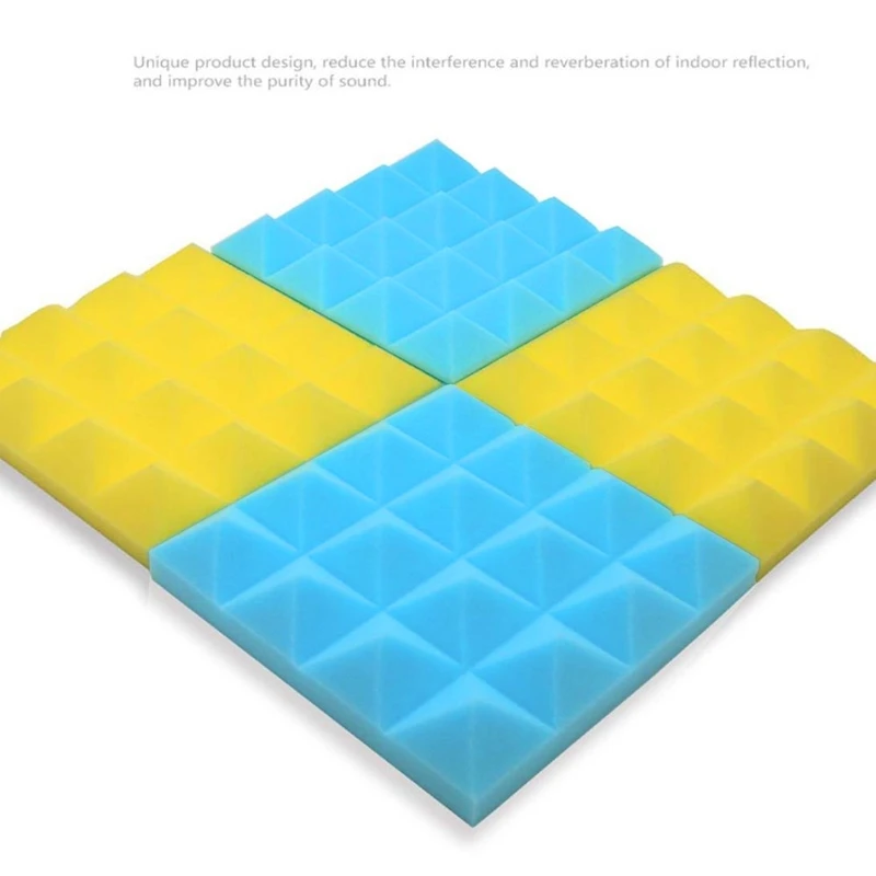 AAAE Top-25X25X5Cm Звукоизоляционная губка, акустическая пенная панель, Звукопоглощающая студия Ktv звук для домашнего декора, художественная спальня ванная комната Li