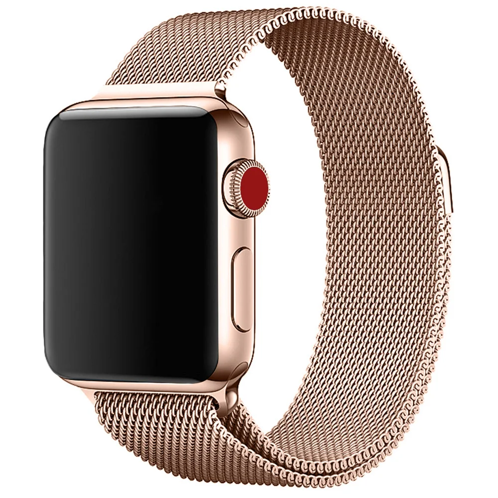 Ремешок магнитный металлический для Apple Watch band 44 мм 42 40 38 браслет iwatch брендовые