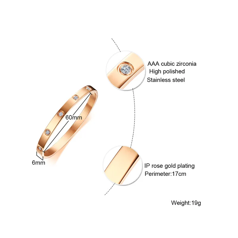 Браслет с кристаллами из нержавеющей стали для женщин и мужчин дизайн любовника серебряные золотые розовые браслеты изысканное украшение для свадьбы помолвки подарок