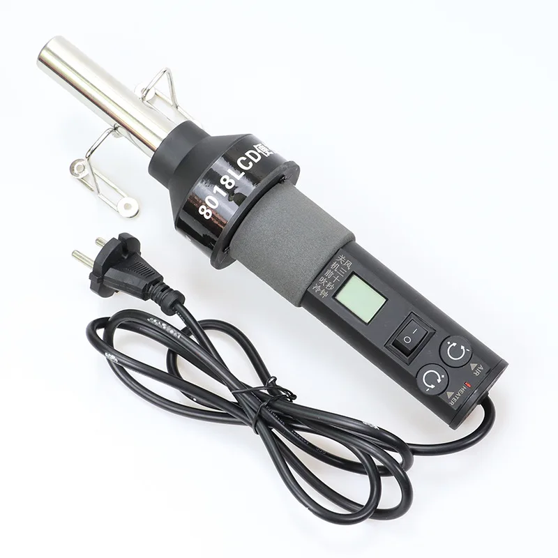GJ8018LCD Hot Air Gun Handle Soldering Station Welding Heating Tools Temperature Adjustable Black Electronic Heater 4 BGA Nozzle 3