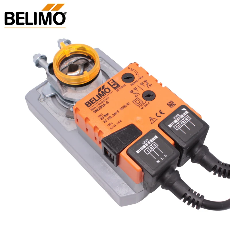 Belimo230VSwitchTypeopencloseDamperActuatorsm230asWithFeedbackAuxiliarySwitchfor