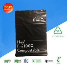 Eco Volledig Biologisch Afbreekbaar Mailing Tas Compost Koerier Zak Pla + Pbat Groente Zetmeel Post Verpakking Zak Kleding Express Bag Logo