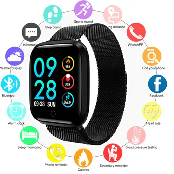 

2019 Smartwatch Simple And Wearable Device Fitness Bracelet Pedometer Heart Rate Monitor Color Display Smart Watch For Android