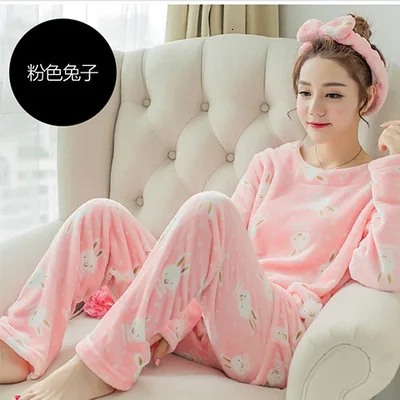 Мультяшная Пижама, женская пижама, Осень-зима, Толстая теплая Фланелевая Пижама для женщин, одежда для сна, Женский пижамный комплект, Pijama Mujer Verano - Color: 11