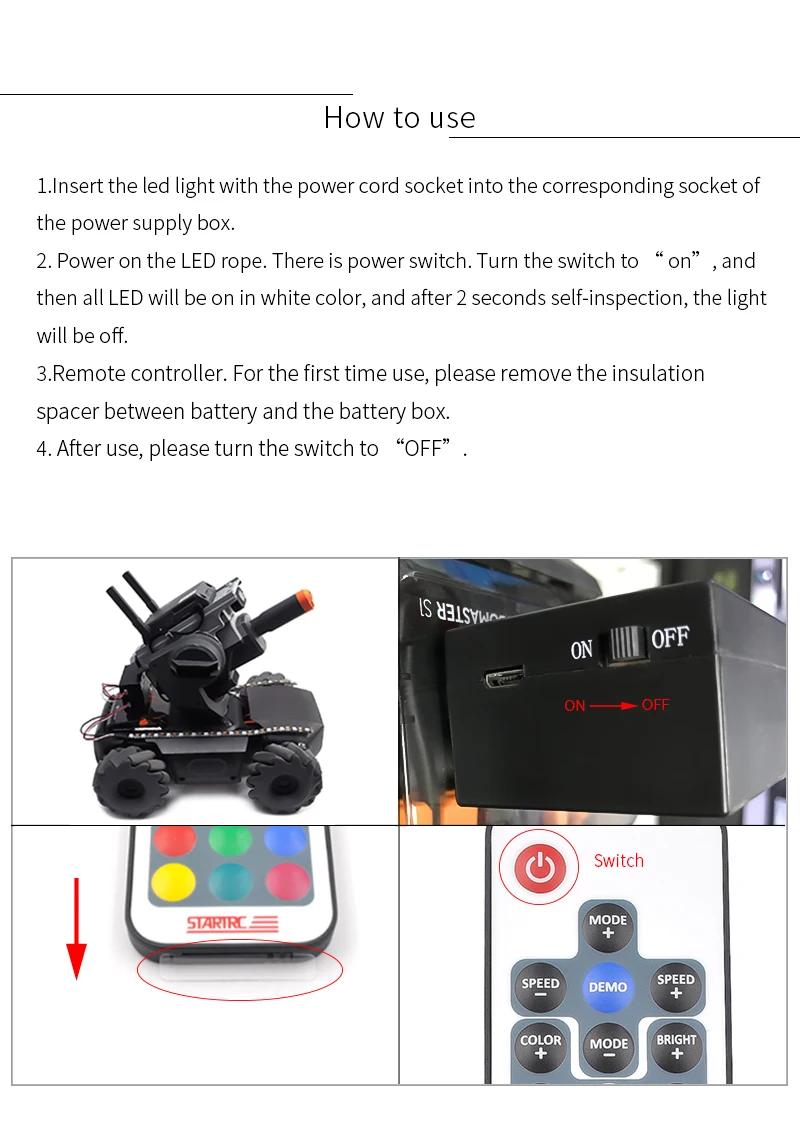 DJI Robomaster S1 робот светодиодные полосы света водонепроницаемый может контролировать цвет для DJI Robomaster S1 робот аксессуары