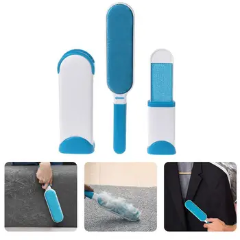 

New Fur Wizard Pet Sticky Hair Remover Sofa 3-Piece Set Pet Hair Removal Brush With Self-Cleaning Base Double-Sided