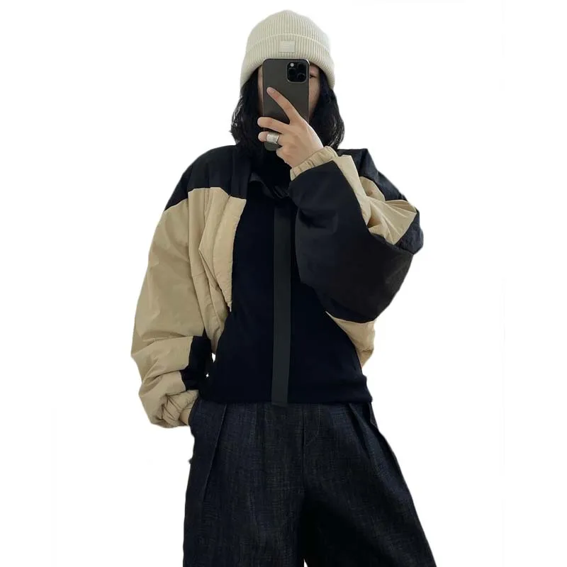 

Winter New Style South Korea 2021 Fashionable Design Shawl-Style Cotton Coat Loose Casual Warm Short Outwear Women Y696