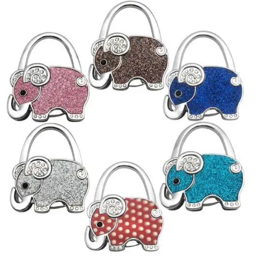 

Fashion Handbag Hook Elephant Purse Holder Desk Anti-Slip Tote Bag Hanger Wedding Birthday Party Favor And Gift