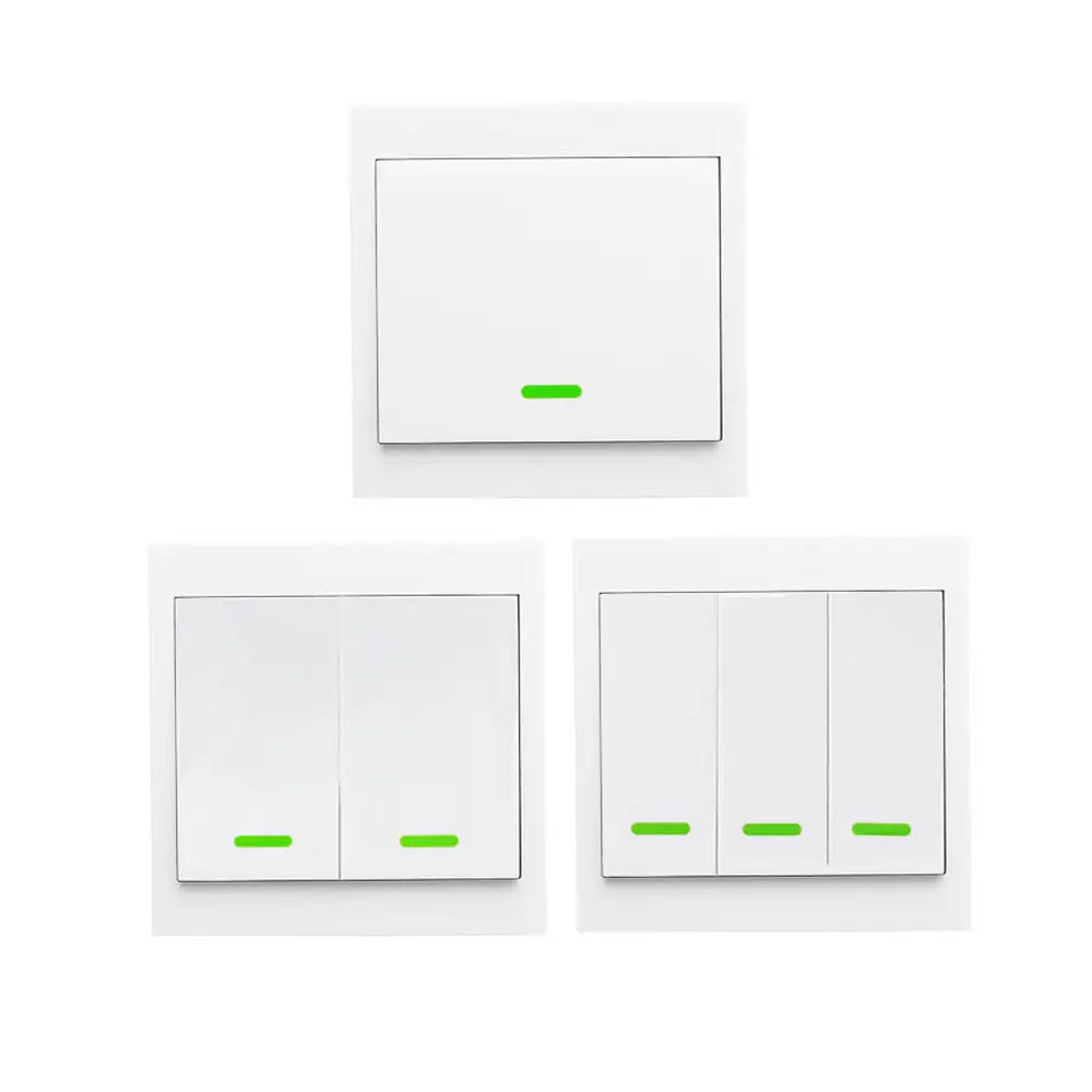 

Wall Panel Switches Wireless Remote Transmitter 1 2 3 Channel Sticky RF TX Smart For Home Living Room Bedroom 433.92Mhz