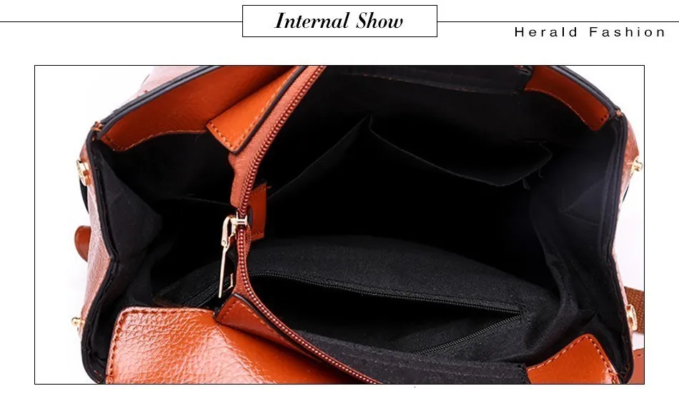 Herald Модные Качественные кожаные женские рюкзаки с узором «крокодиловая кожа», женские сумки на плечо, Одноцветный школьный рюкзак для девочек-подростков