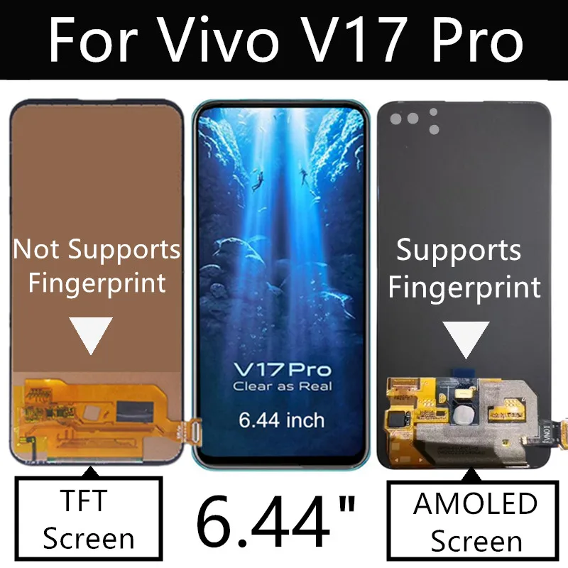 

6.44" For VIVO V17 PRO LCD Display Touch Screen Assembly Replacement Accessory For VIVO V17 PRO LCD Display