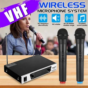 

Professional Wireless Microphone System with 2 Handheld Cordless Microphone Speaker Handheld Microphone Karaoke Mic Music Player