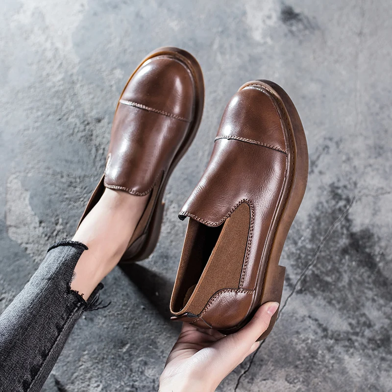 

Clogs Platform Shallow Mouth Nurse Shoes Round Toe Autumn British Style Oxfords Women's Modis Casual Female Sneakers Creepers