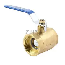 Рычаг с пластиковым покрытием 1 3/" PT Женская резьба полный порт латунный шаровой клапан