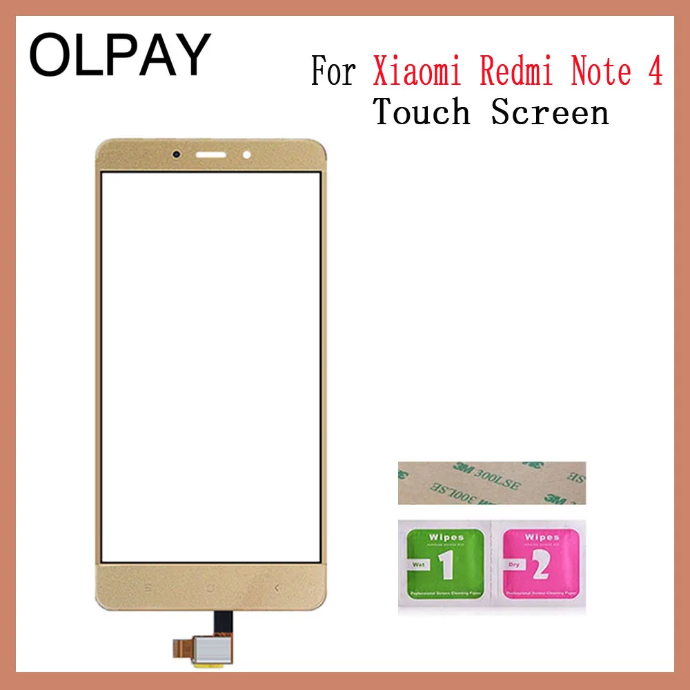 Mobile Phone 5.5'' inch Touch Screen For Xiaomi Redmi Note 1 Note 2 Note 3 Note 4 Note 5A Touch Glass Digitizer Sensor Repair - Цвет: Gold Redmi Note 4