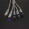 Black Push Button Switch 4 Pin 12mm Waterproof Led Light Metal Flat Momentary/Latching Switches with power mark/Ring LED ► Photo 2/5