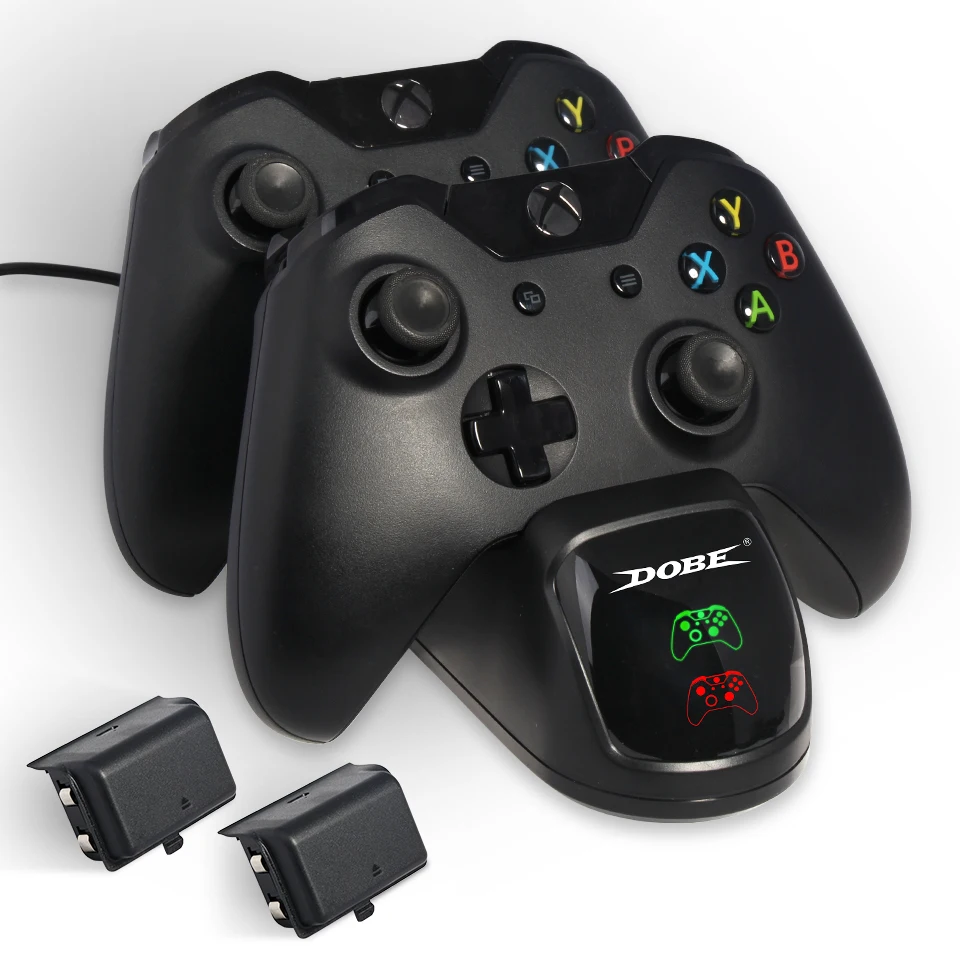 

Controller Charger For XboxOne / Xbox OneS / Xbox OneX Dual Gamepad Charging Station Dock with 2 Rechargeable Battery Pack