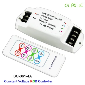 

RGB 3CH led Constant VoltageStrip Controller DC12V-24V Output RF remote Wireless For 5050 3528 RGB led strip light tape