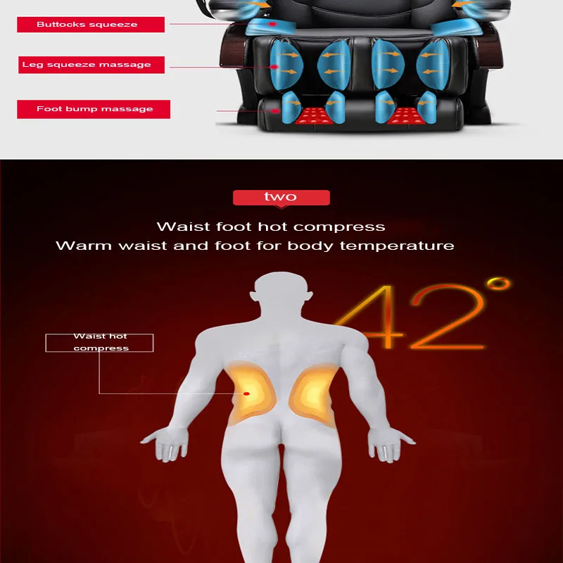 Массажное кресло для дома, многофункциональная космическая капсула для всего тела, полностью автоматическая электрическая софа, разминающий Массажер для пожилых людей s-рельс