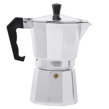 

120ml Moka Express Aluminum Stovetop Espresso Maker 3 Cup Coffee Pot 150ml Home Office LBShipping