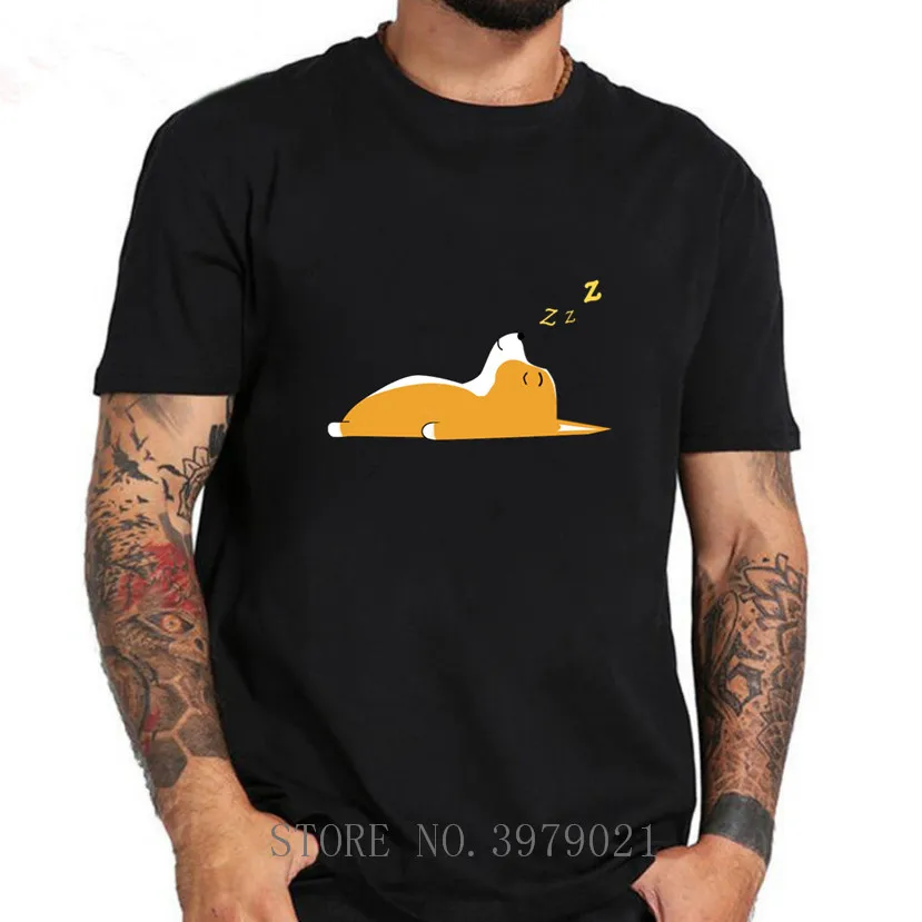 Креативные футболки Corgi Dreams мужская одежда с коротким рукавом футболка большого