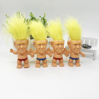

US Donald Trump Action Figure Trump Hair Troll Doll Funny US Electioneering Election President Model Red Blue Briefs Leprechaun