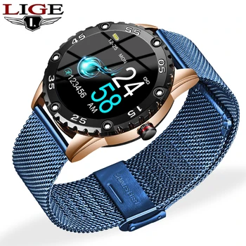 

LIGE New Women Smart watch Sports multifunction Heart rate and blood pressure monitor Smart Watch Men Waterproof for Android ios