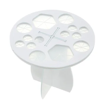 

14-hole Makeup Brush Acrylic Nail Art Round Collapsible Drying Rack Hanging Shelf Organizer Tower Tree