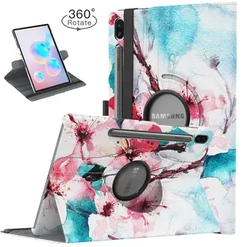 

Case for Samsung Galaxy Tab S6 10.5 2019,360 Degree Rotating Multi-Angle Viewing Smart Leather Swivel Case for Galaxy Tab S6