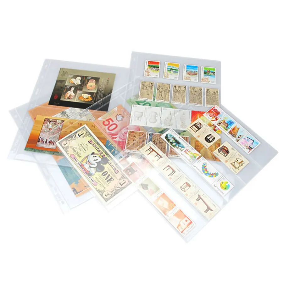Collection de feuilles mobiles en PVC pour album de timbres, classeur,  cartes photo, page de timbre, supports, intérieurs, couverture non incluse,  PCCB, 10 pièces - AliExpress