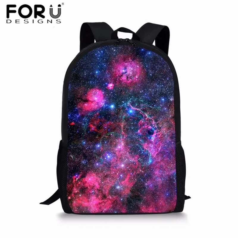 FORUDESIGNS Backpack for Teenager Girls Boys School Bags the Space Galaxy Women Travel Bagpack Children School Rucksack - Цвет: Z5050C