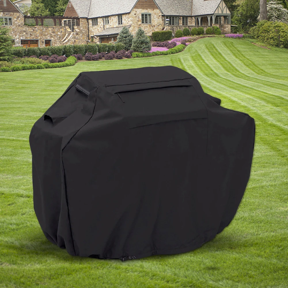 

Rainproof Black BBQ Gas Grill Cover Heavy Duty Waterproof Barbecue Gas Grill Cover Outdoor Fade Resistant Weather Protection