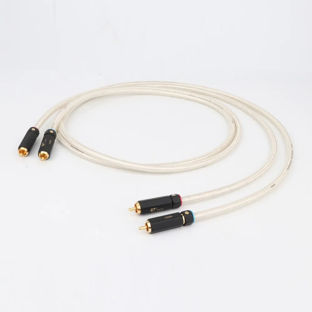 

HIFI QED Signature OCC silver plated Stereo RCA Cable High-performance Premium Hi-Fi Audio 2rca to 2rca Interconnect Cable