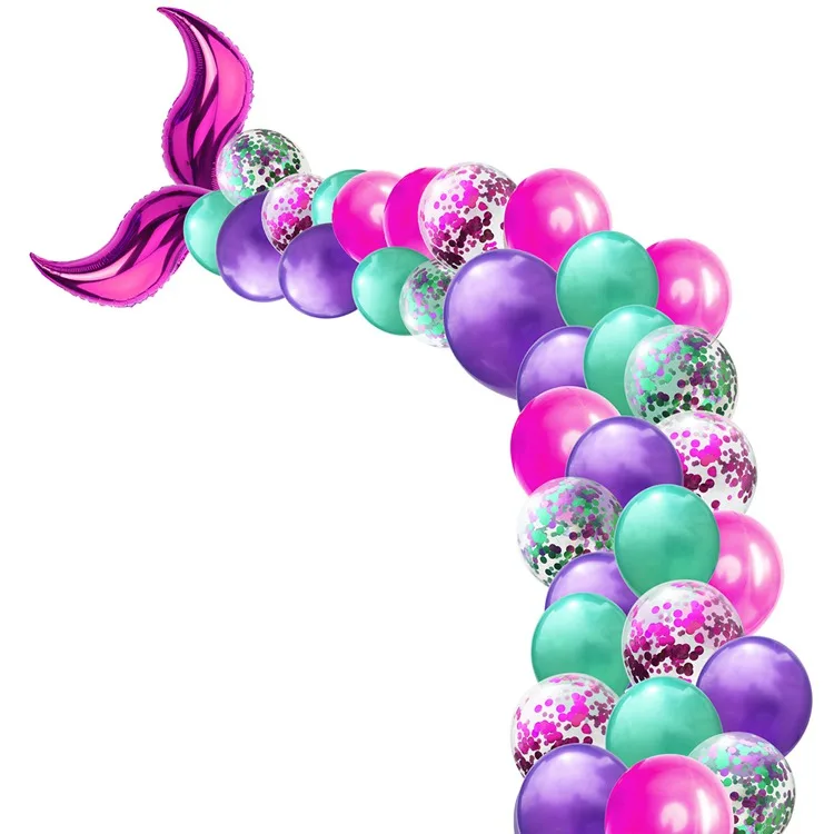 LAPHIL 44 шт. Русалочка вечерние воздушные шарики для украшения Русалка день рождения спрос среди детей Свадебная вечеринка фон поставки