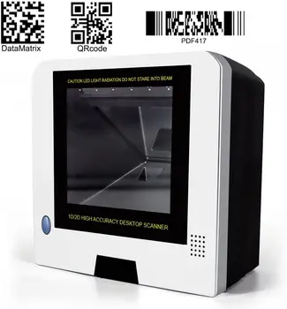 

2D QR Barcode Scanner Omnidirectional Hands-Free Automatic Barcode Reader Able to Read PDF417 on ID Card,Driver's Licens