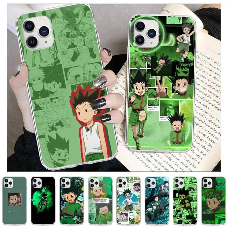 Чехол для телефона Hunter X Gon Freecss IPhone 12 11 Pro Max Xs Xr 7 8 6 6s Plus 5s Se 2020 прозрачный чехол |